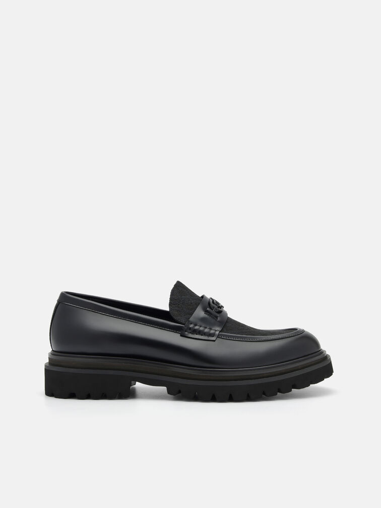 Leather Loafers, Black