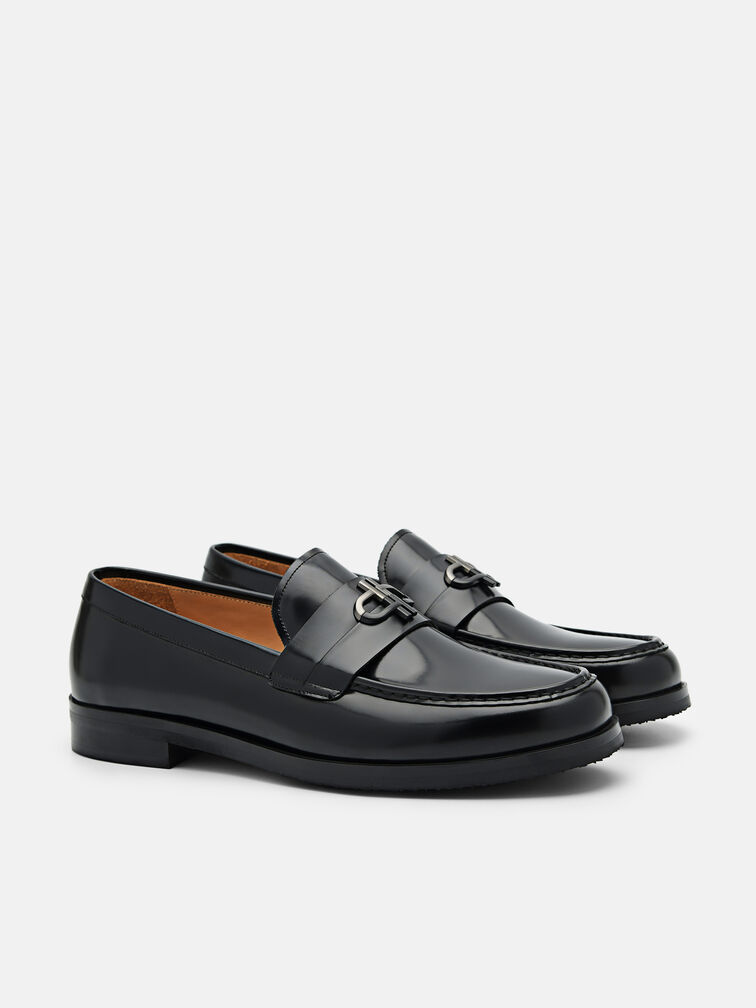 Leather Loafers, Black