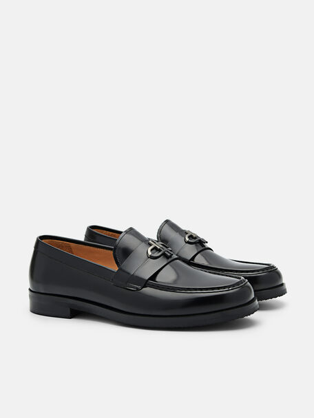 Leather Loafers, Black