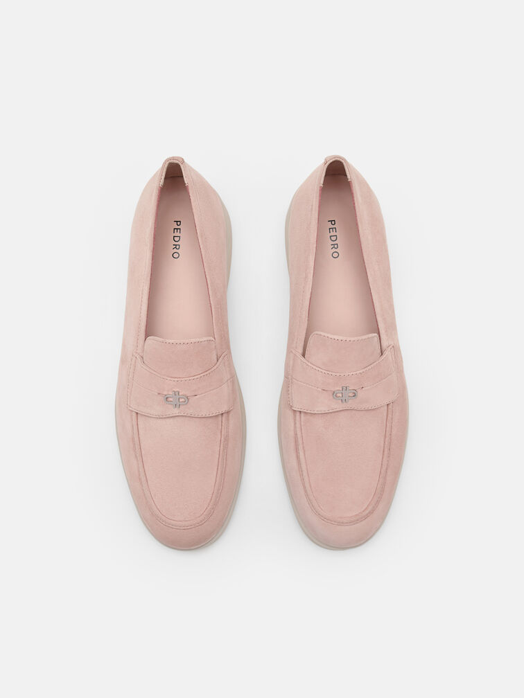 Roam Suede Driving Shoes, Nude