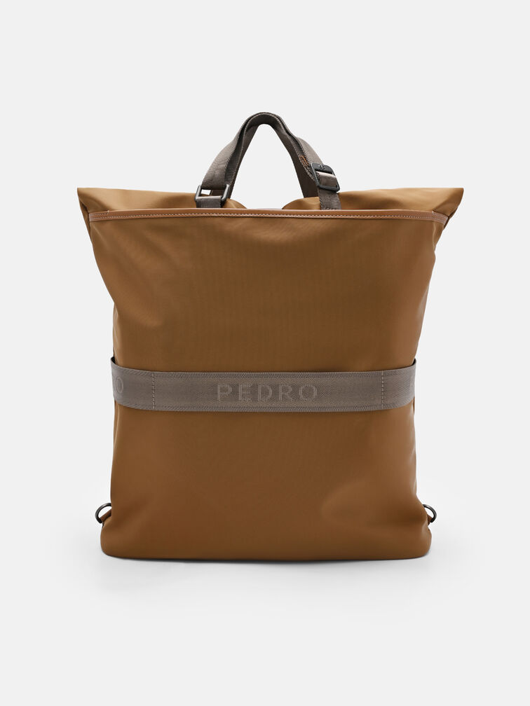 Woven Backpack, Cognac