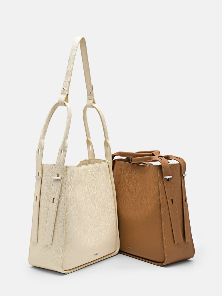 Demi Hobo Bag, Chalk