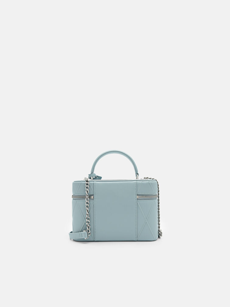 Ari Boxy Shoulder Bag, Light Blue