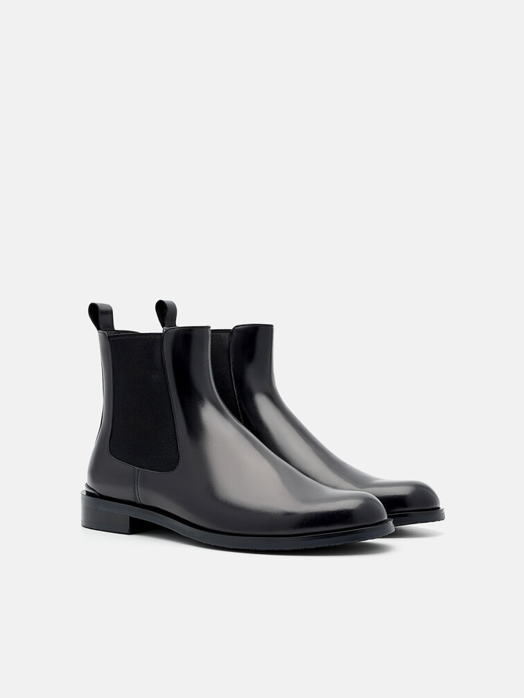 Chace Leather Chelsea Boots, Black