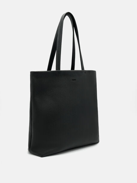 Asher Leather Tote Bag, Black
