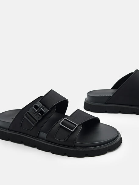 Slide Sandals, Black