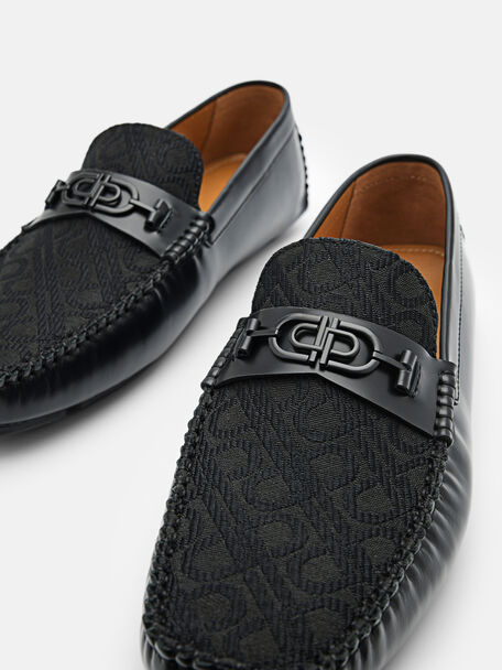 Leather Driving Shoes, Black