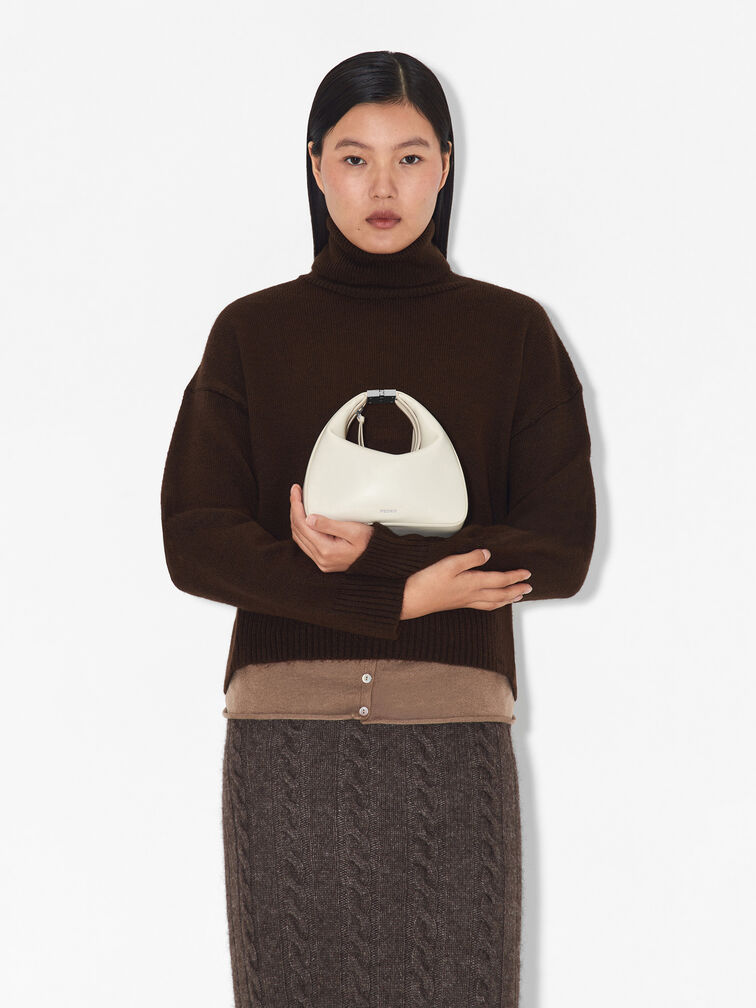Jatte Crescent Bag, Chalk
