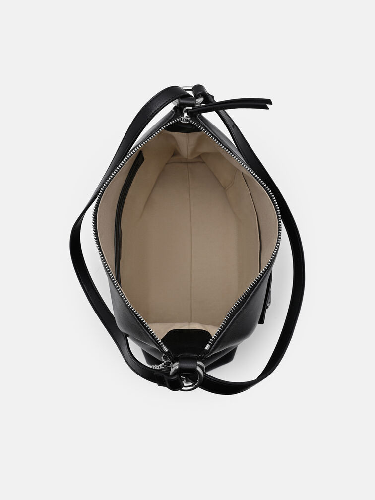 Slouchy Two-Way Carry Backpack, Black
