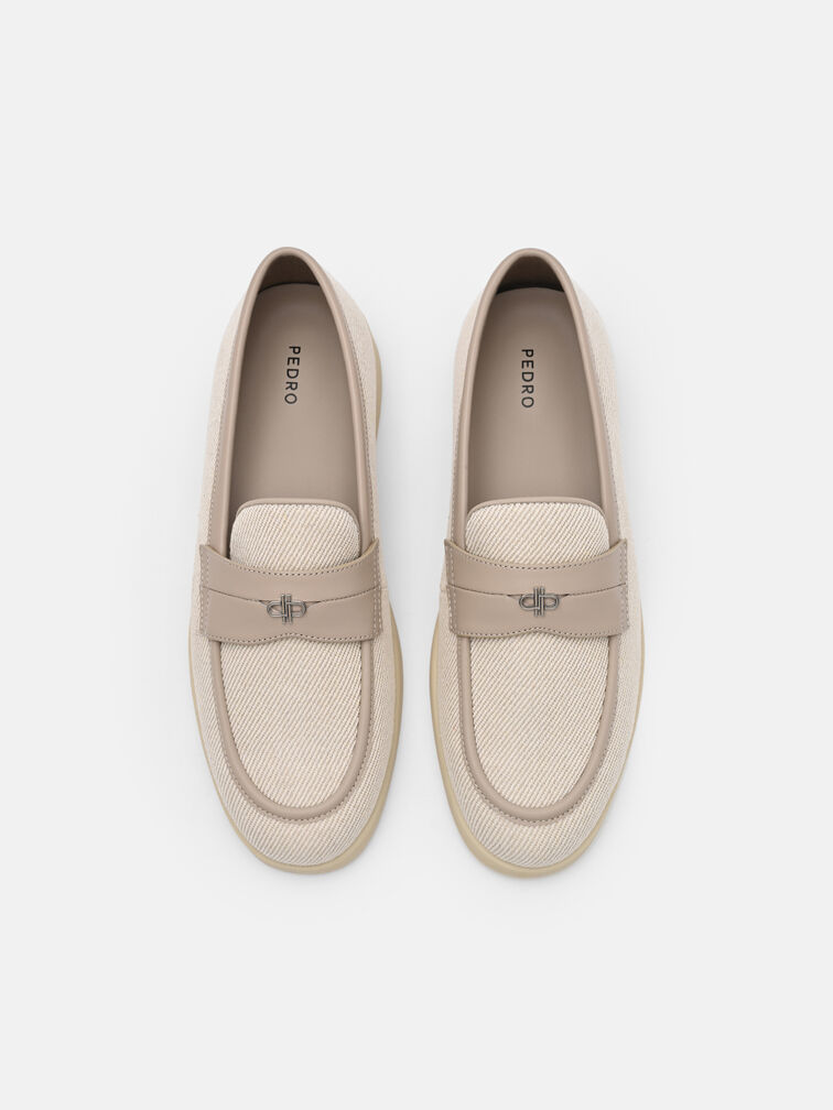 Roam Suede Driving Shoes, Light Taupe Canvas
