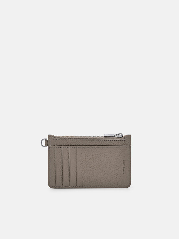 PEDRO Studio Leather Card Holder, Taupe