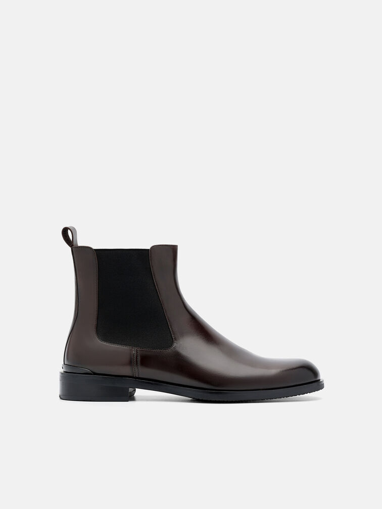 Chace Leather Chelsea Boots, Dark Brown