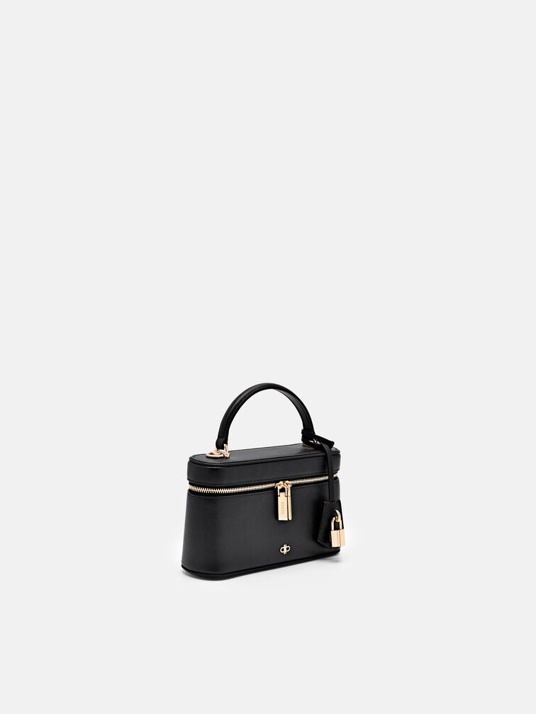 Ari Leather Shoulder Bag, Black