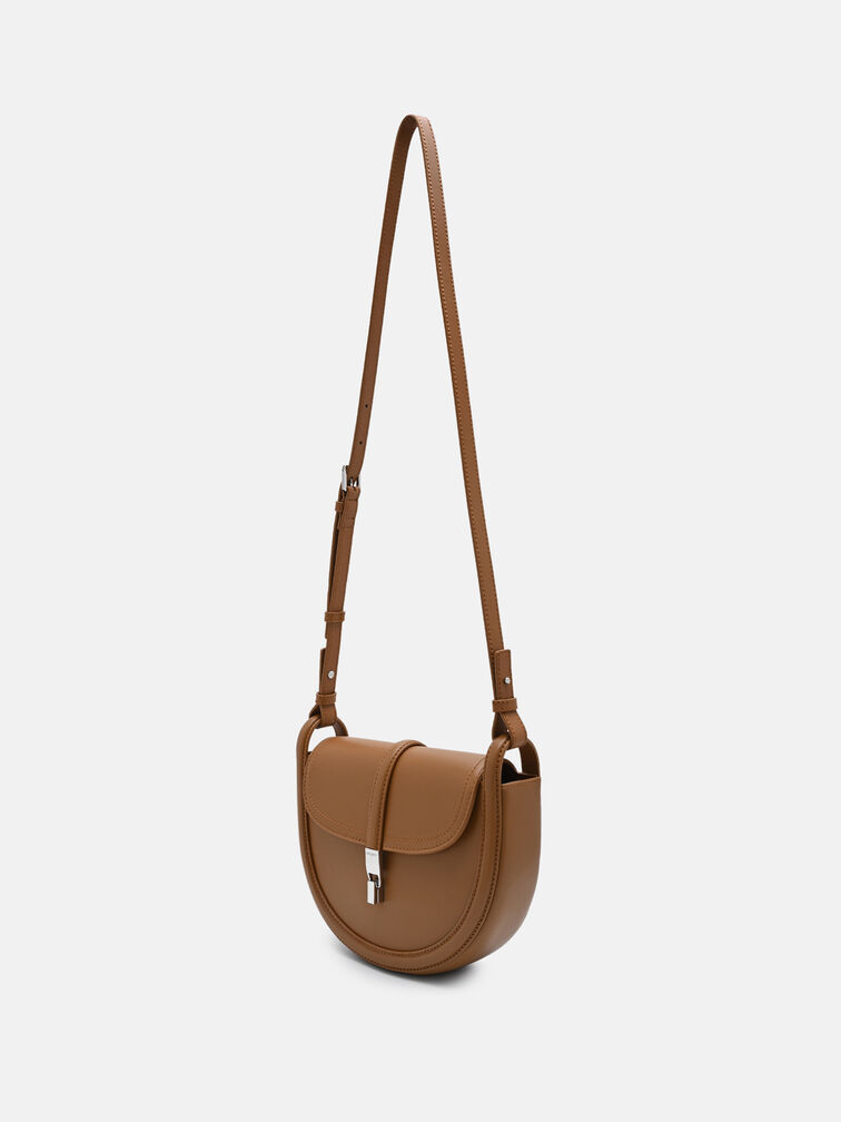 Hitch Leather Shoulder Bag, Cognac