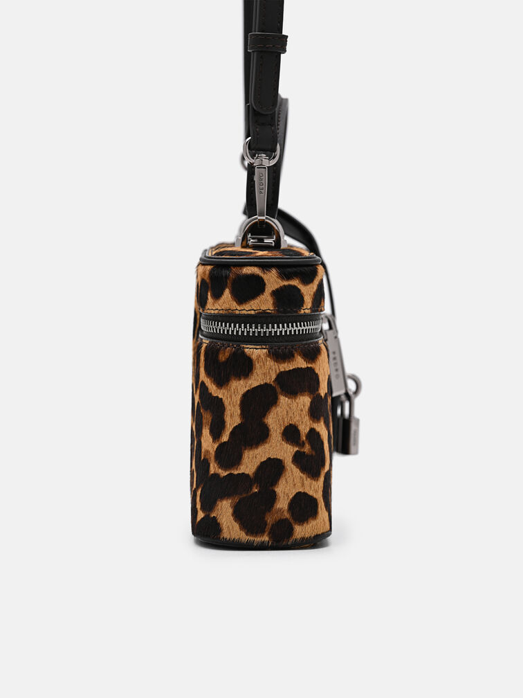 Ari Calf Hair Shoulder Bag, Multi