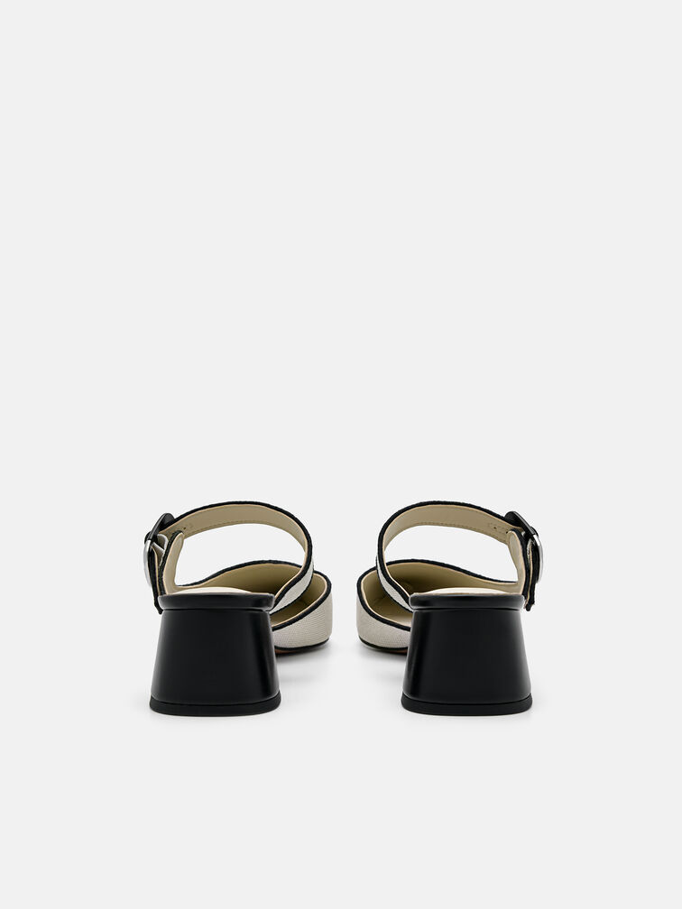 Bridget Heel Mules, Beige