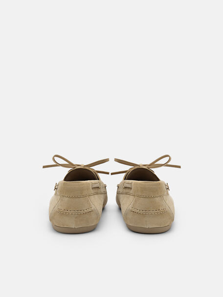 Dee Leather Boat Shoes, Sand