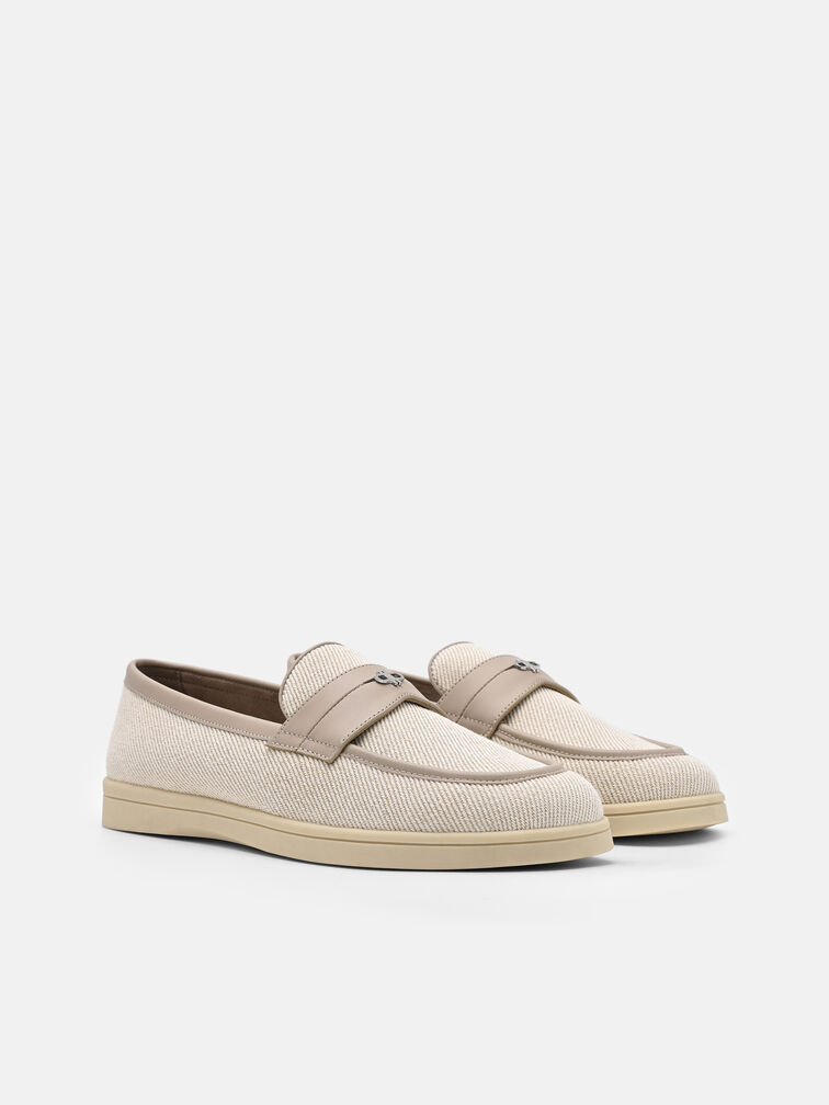 Roam Suede Driving Shoes, Light Taupe Canvas