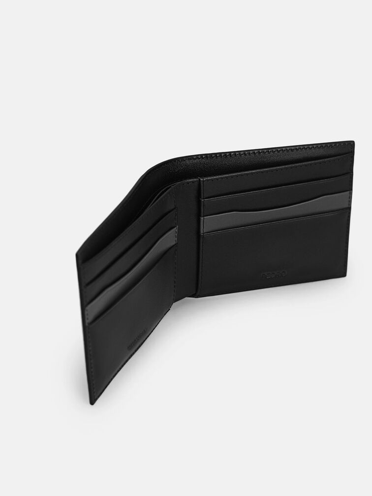 Full-Grain Leather Wallet with Insert, Black