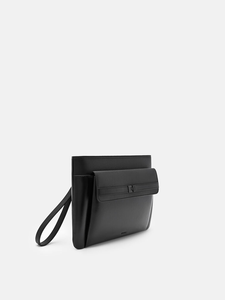 Jatte Portfolio Bag, Black Textured