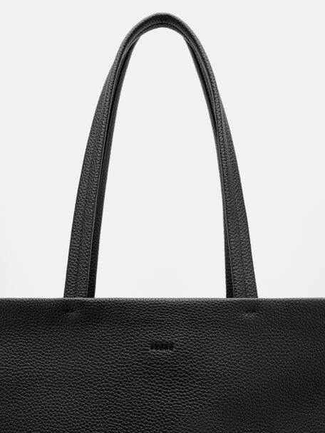 Asher Leather Tote Bag, Black