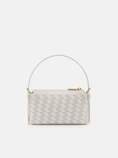 Woven Gallery Pouch, Chalk Weave