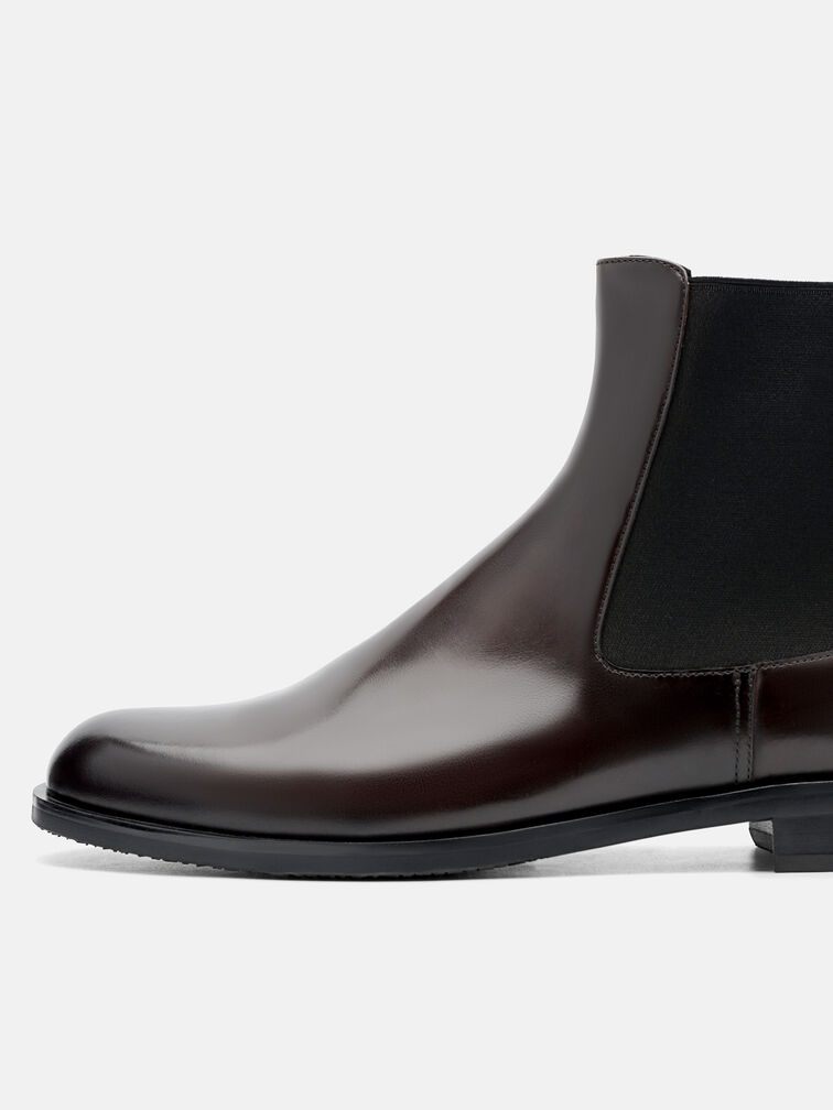 Chace Leather Chelsea Boots, Dark Brown