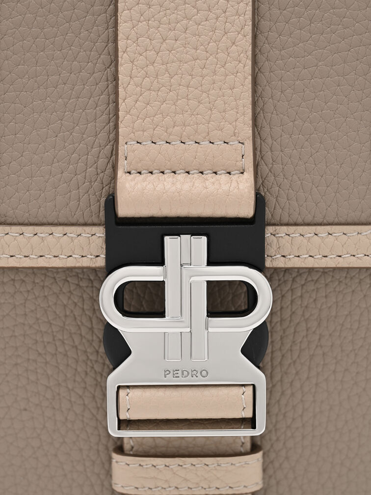 Tex Leather Crossbody Bag, Multi Tumble