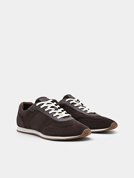 Lewis Suede Sneakers, Dark Brown