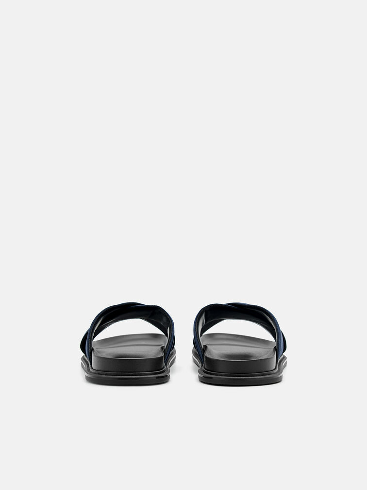 Cross Sandals, Navy