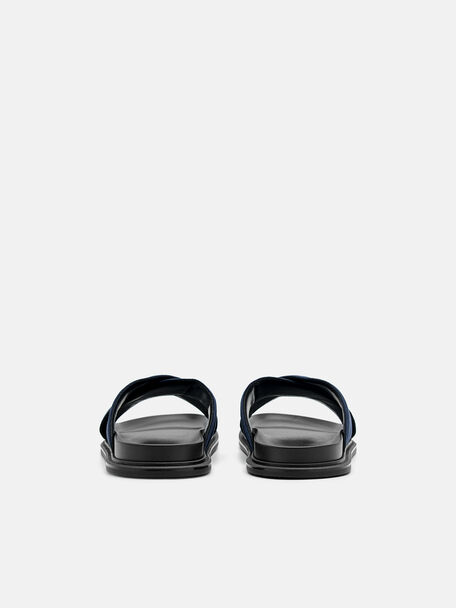 Cross Sandals, Navy