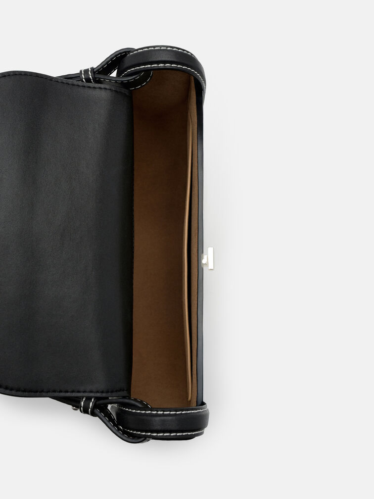 Hitch Canvas Shoulder Bag, Black Canvas