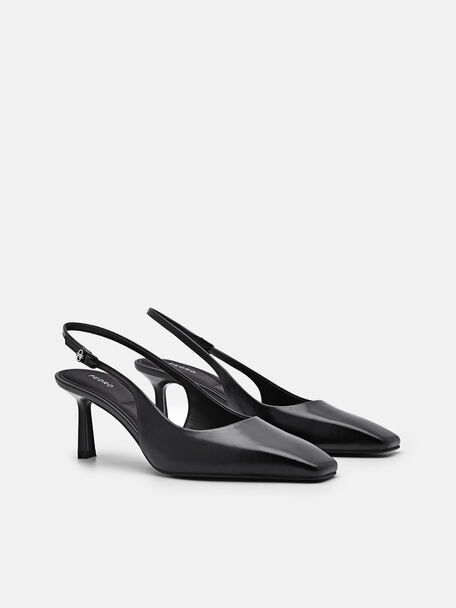 PEDRO Studio Leather Slingback Pumps, Black