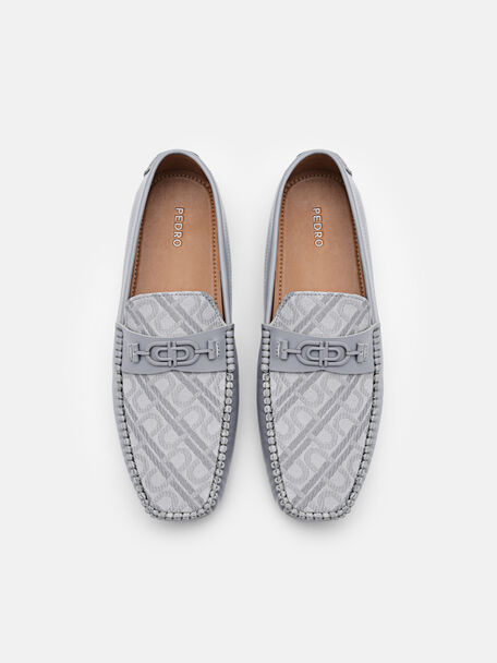 Leather Driving Shoes, Grey