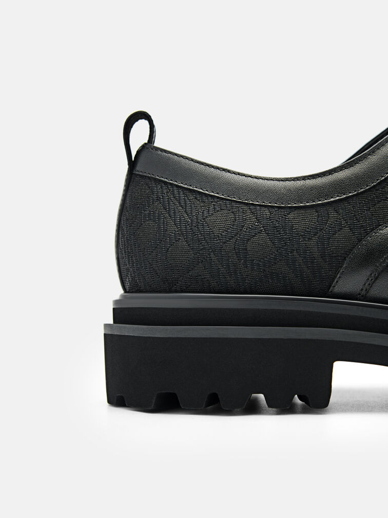 Leather Derby Shoes, Black