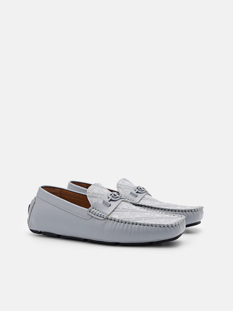 Leather Driving Shoes, Grey