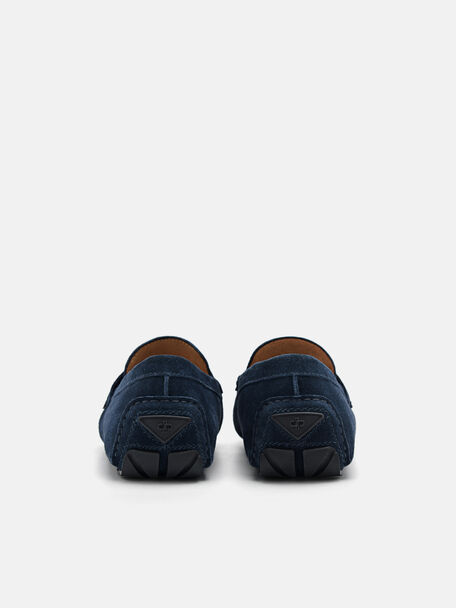 Leather Driving Shoes, Navy