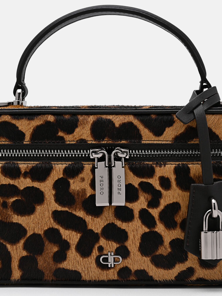 Ari Calf Hair Shoulder Bag, Multi
