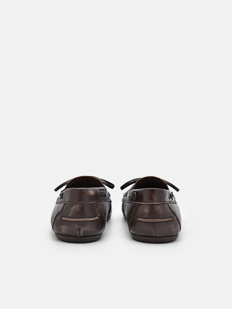 Dee Leather Boat Shoes, Brown