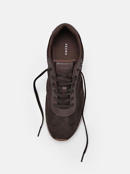Lewis Suede Sneakers, Dark Brown