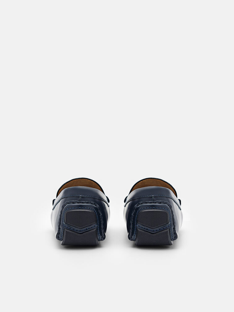 Leather Driving Shoes, Navy