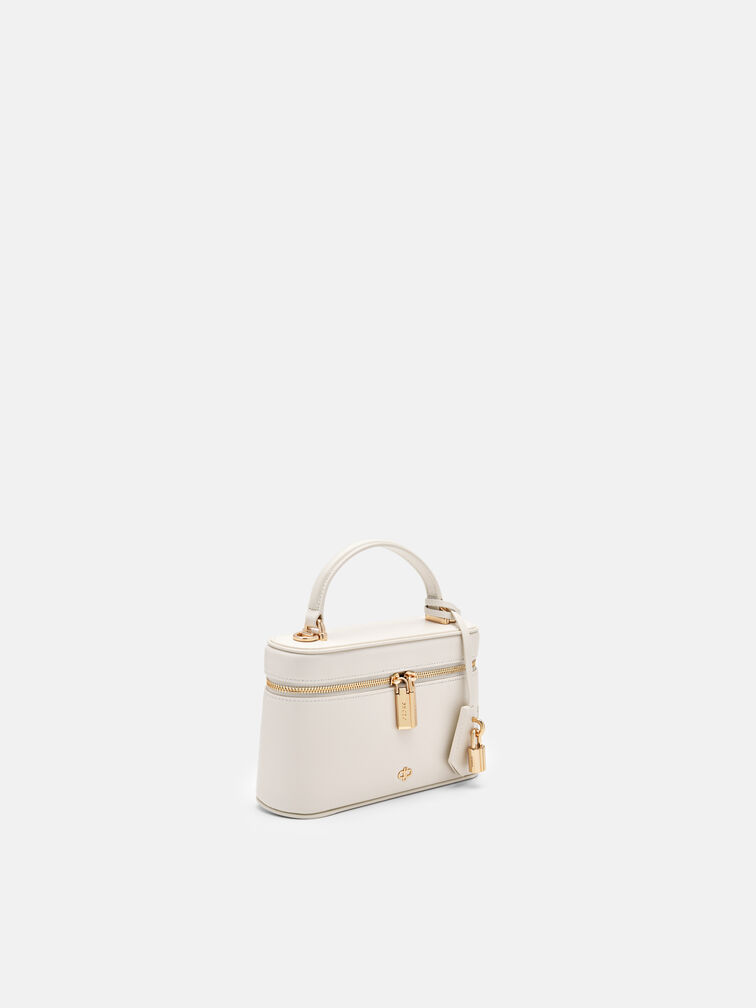 Ari Leather Shoulder Bag, Chalk