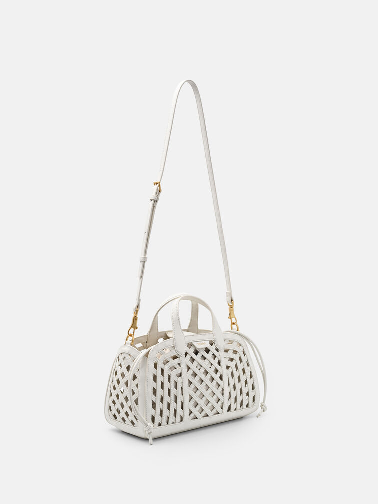 Orion Woven Tote Bag, Chalk