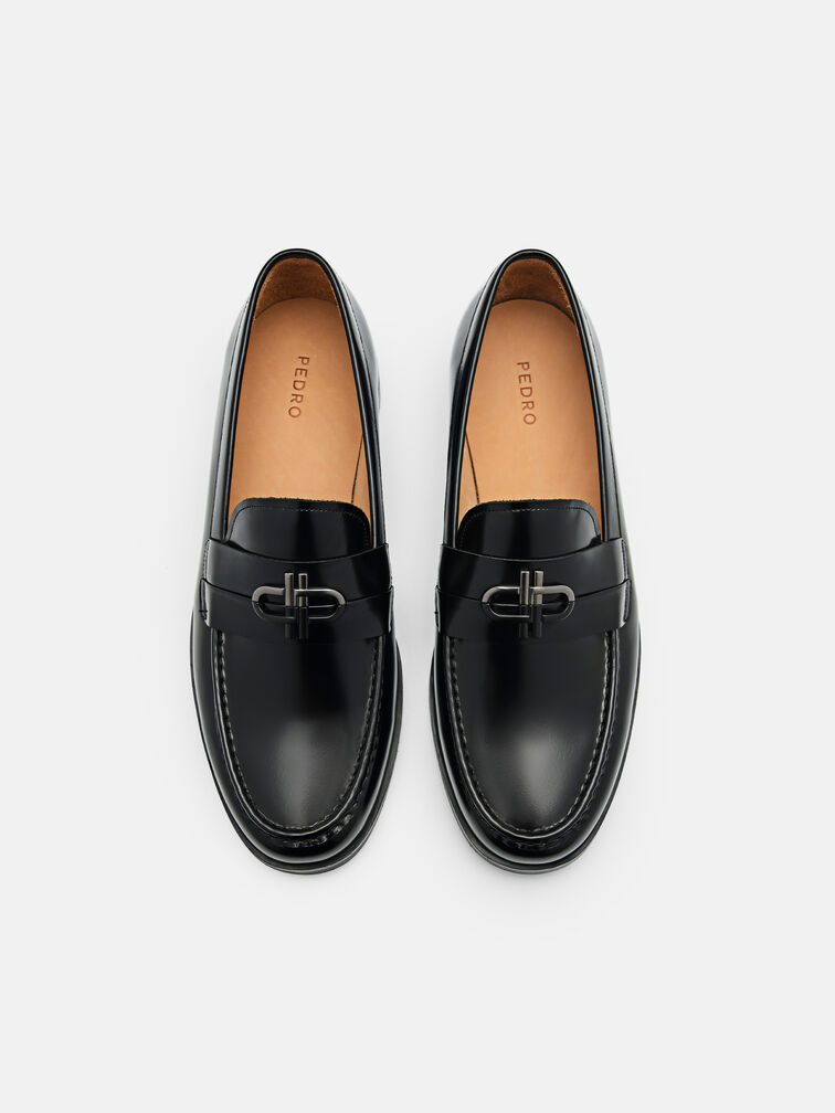 Leather Loafers, Black