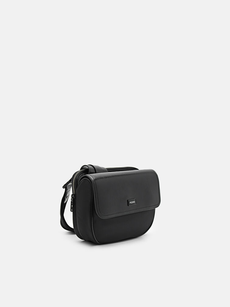 Nylon Crossbody Pouch, Black
