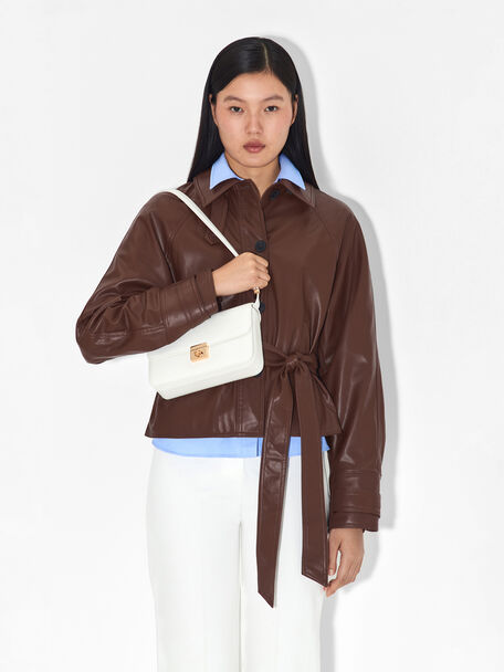 PEDRO Studio Leather Shoulder Bag, Chalk