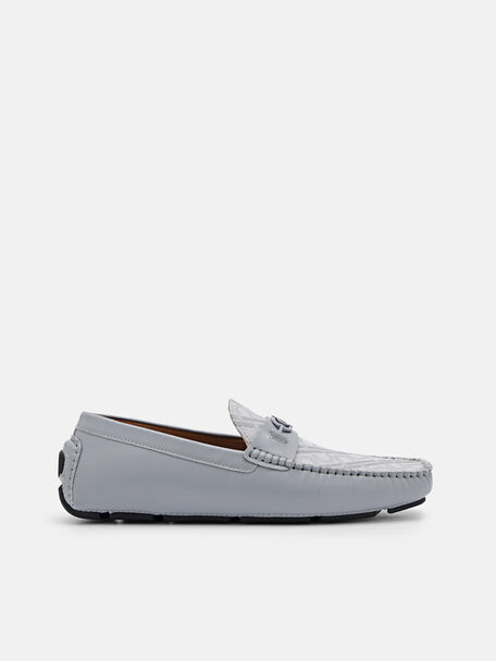 Leather Driving Shoes, Grey