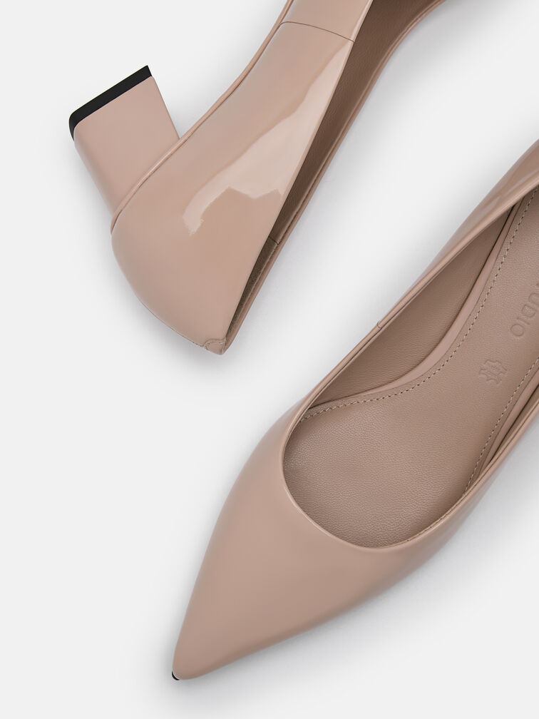 PEDRO Studio Ines Leather Pumps, Nude