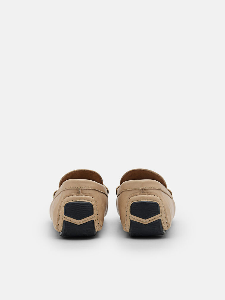 Leather Driving Shoes, Sand