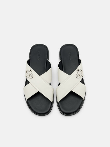 Cross Sandals, Chalk